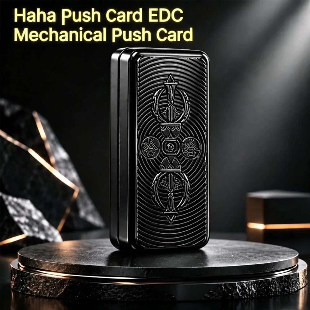 Фото Halo Player EDC Haha Push Card Магнитная плотная трековая механическая металлическая игрушка-антистресс с бакиболом для пальцев №3