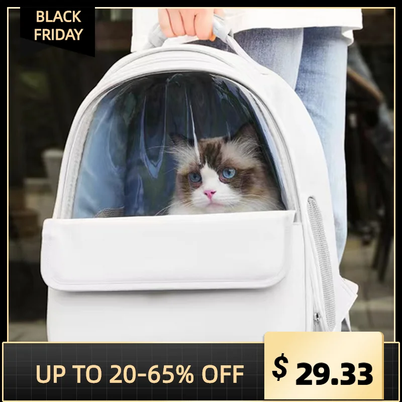 

Cat Carrier Bag Outdoor Pet Shoulder bag Carriers Backpack Breathable Portable Travel Transparent Bag For Small Dogs Cats