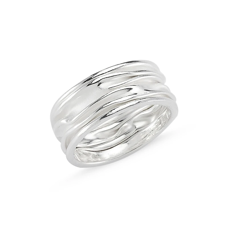 

Silver 925 Sterling Sterling Wrinkled Ring
