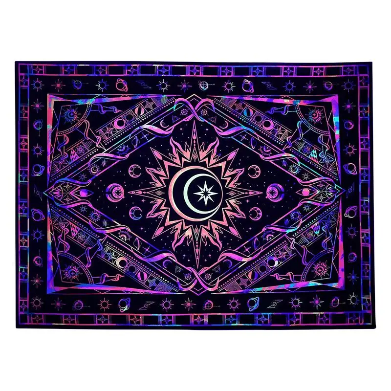 

Психоделический гобелен с изображением горящего солнца, реактивные ультрафиолетовые гобелены, U V реактивные постеры, Настенный декор для спальни, гостиной, спальни, спальни, дома