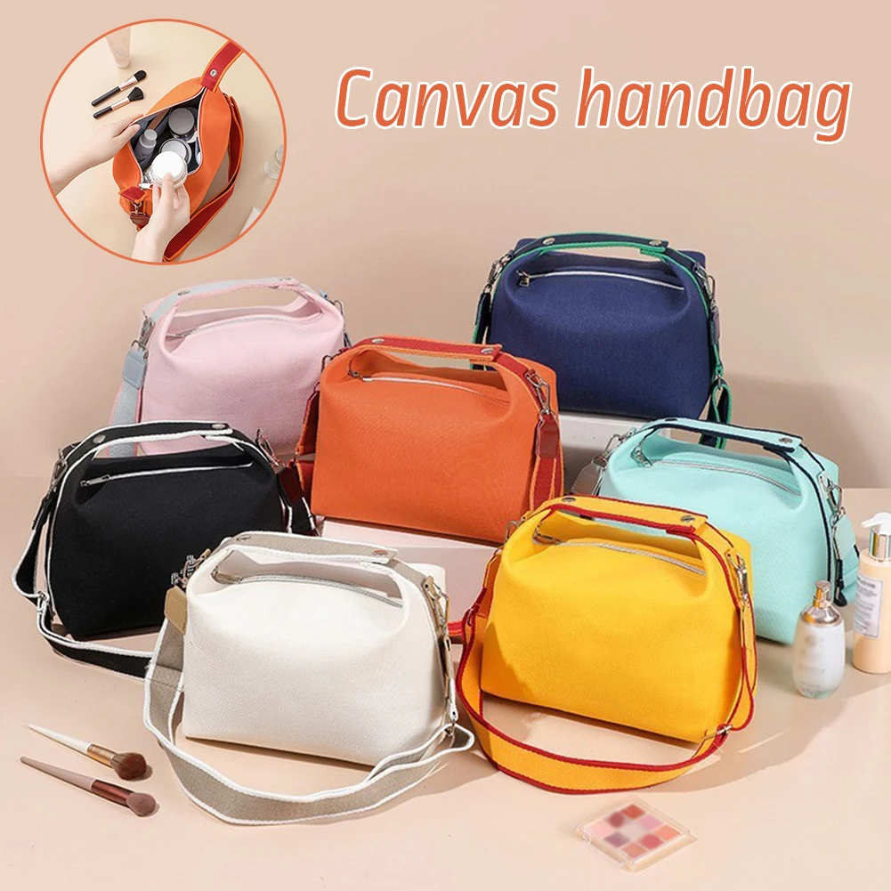 

Simple Zipper Sling Bag Large Capacity Travel Makeup Bag For Working Office