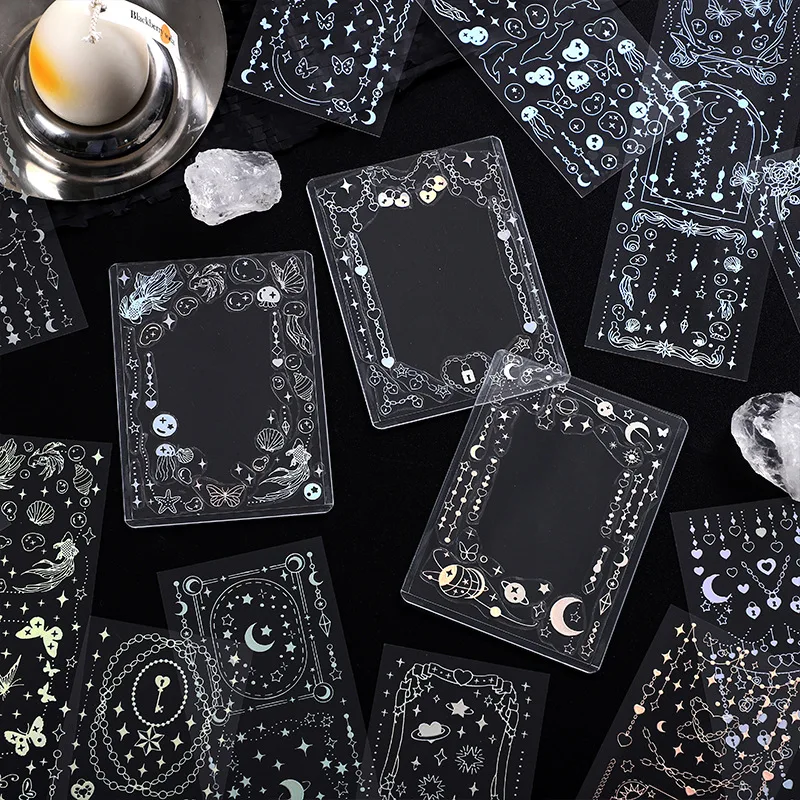 Альбом для стикеров 3 шт. клейкие декоративные блестящие наклейки фотокарт