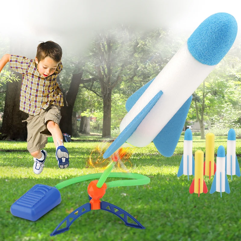 

Children's Foot-stepping Small Rocket Toys Outdoor Ejection Flying Launch Rocket Jump Sport Games Children's Interactive Toys