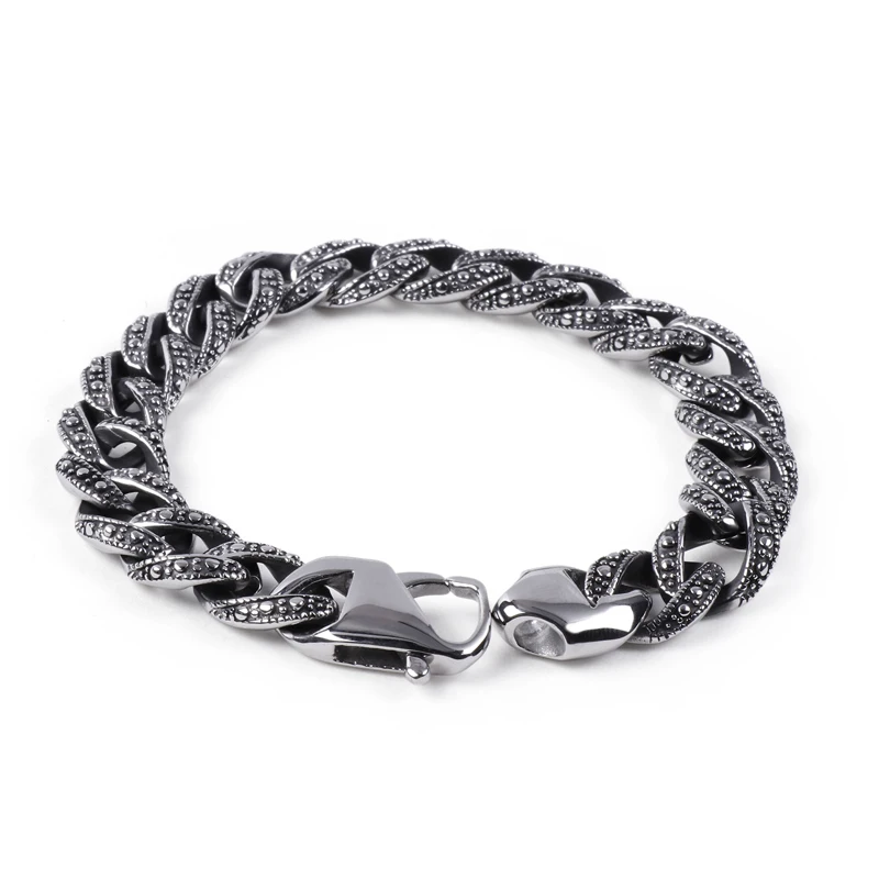 

Fashion Cuban Chain Men's Bracelet Octopus Foot Pattern Stainless Steel Brangle Silver Color Hand Jewelry
