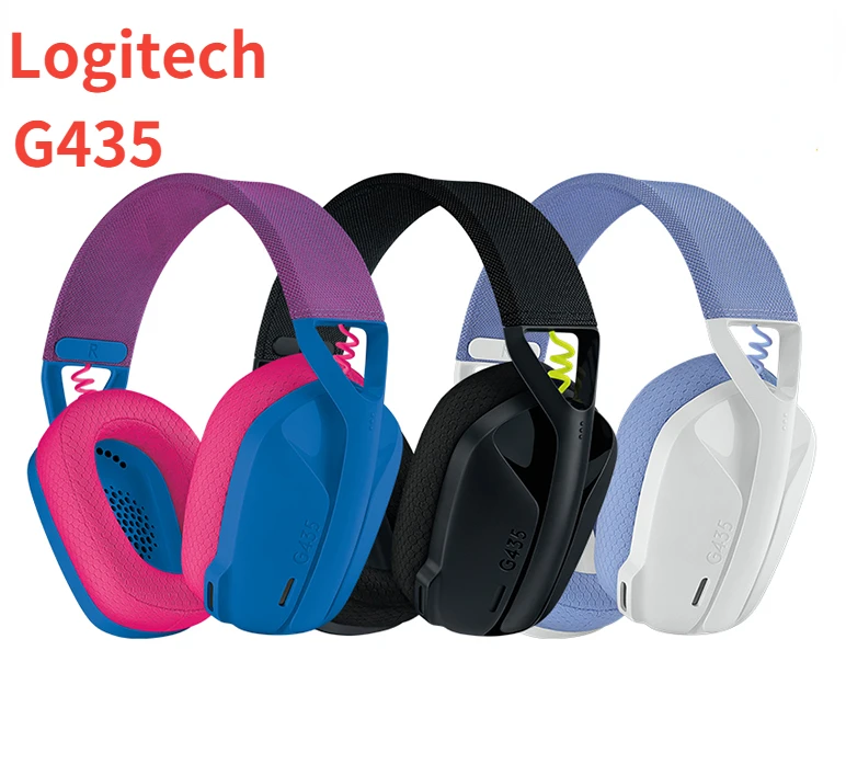 

Беспроводная игровая Bluetooth-гарнитура Logitech G435 Lightspeed, Накладные наушники, встроенные микросхемы, совместимы с Dolby атмосферs для ПК