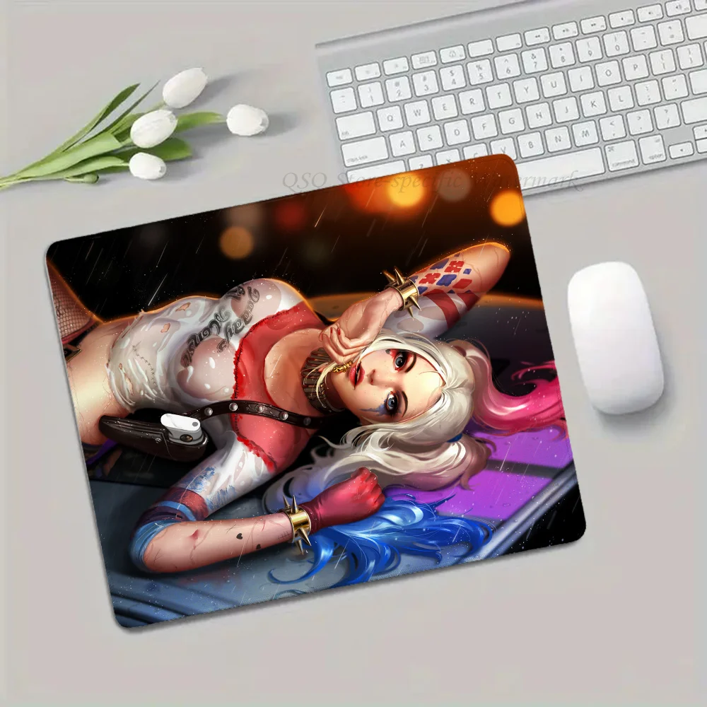 Коврик для мыши S-Suicide Squad H-Harley Q-Quinn маленький коврик LockEdge геймеров компьютерного