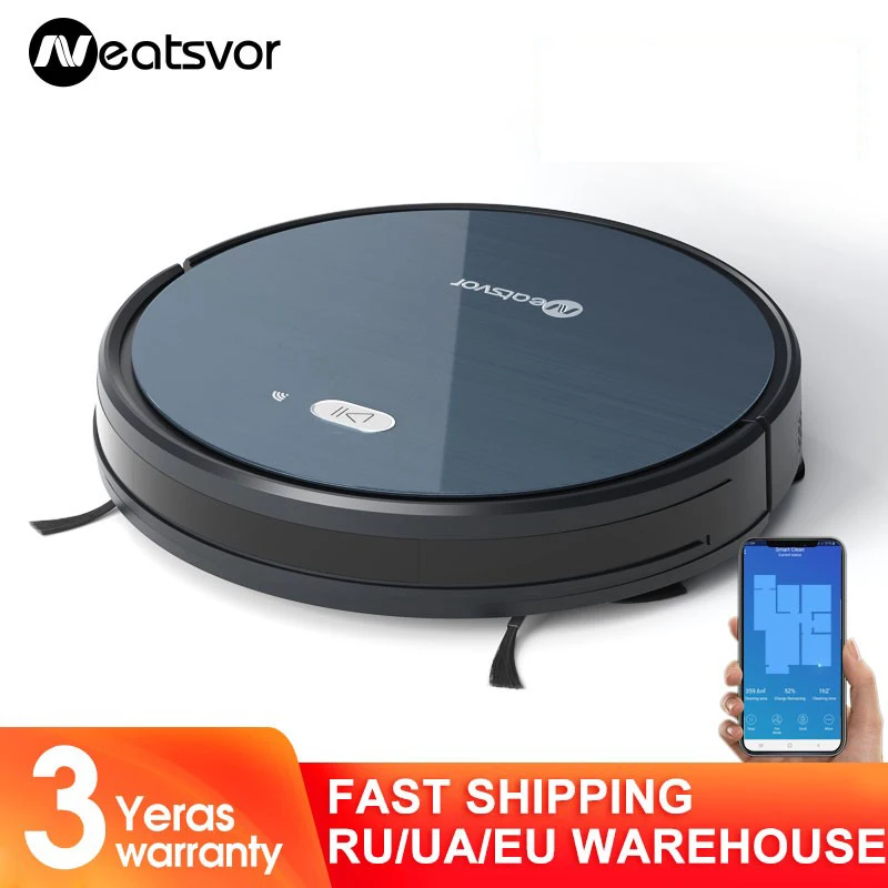Neatsvor X500 Robot Vacuum Cleaner Smart Mapping,App & Voice Control,Dry sweepWet Mopping3in1 Pet Hair Home Auto Charge Vacuum