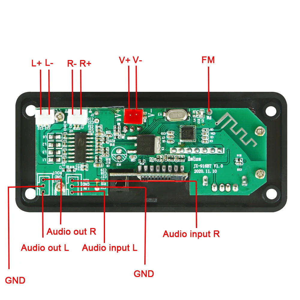 2*25 Вт 50 автомобильный усилитель аудио USB TF FM радио модуль Bluetooth 12 в MP3 WMA декодер