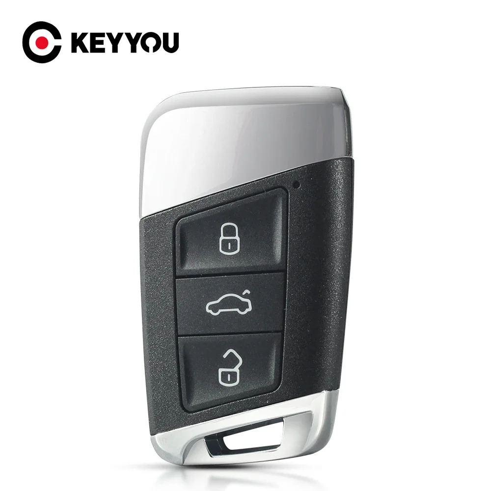 

KEYYOU 1 шт. новый 3-кнопочный чехол для ключа автомобиля для Volkswagen VW Passat B8 новый Magotan B5 Skoda A7 Passat Variant 2015-2019 вставка лезвия