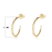 s925 sterling silver c shaped personalized simple gold circle zircon diamond tear drop long pearl leverback earrings jewelry