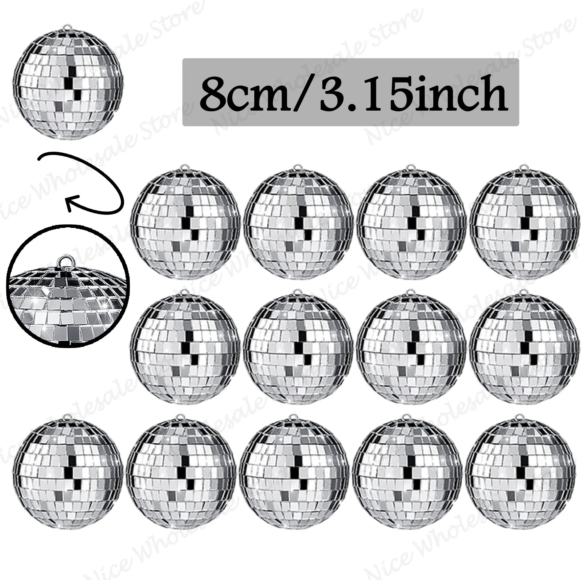 

1-100 шт. серебряный диско-шар, декор, зеркальные диско-шары, подвесные украшения для свадьбы, рождественской вечеринки, домашний декор, принадлежности для самостоятельного изготовления