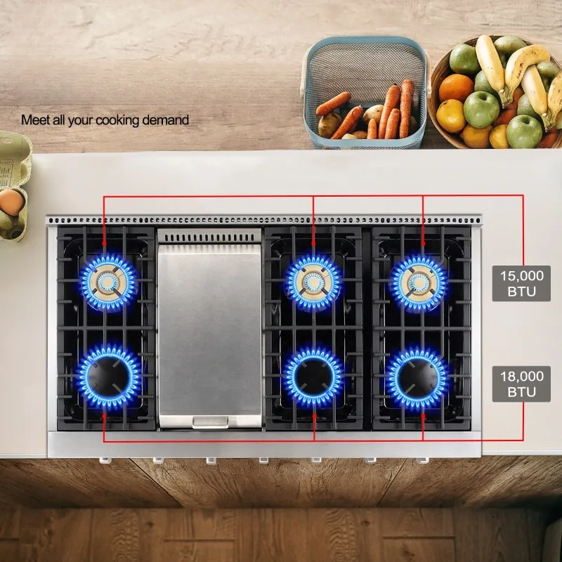 газовая плита 48 дюймов бытовая техника профессиональный натуральный новый