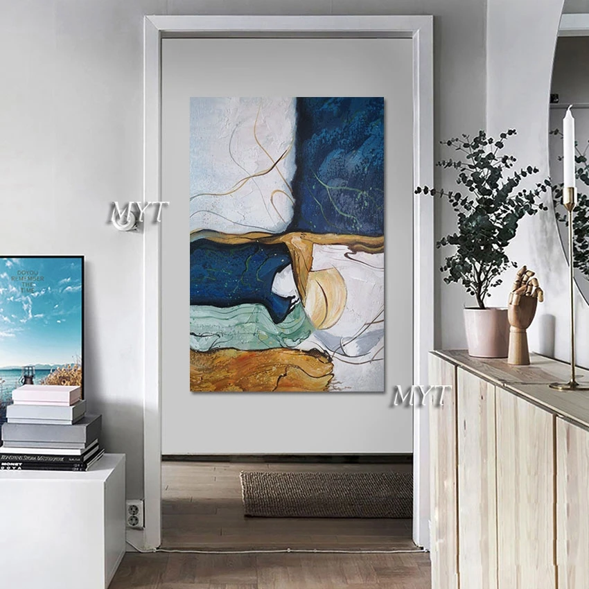 

Abstract Painting Style Modern Wall Art Canvas Painting Acrylic Paints For Home Decoration No Frame Gold Foil Texture Design