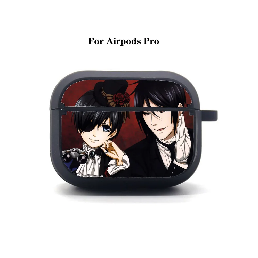 

Anime Black Butler AirPods Pro case Cover Apple AirPods Pro Earphone bag Silicone Airpods Bluetooth Earphone Case