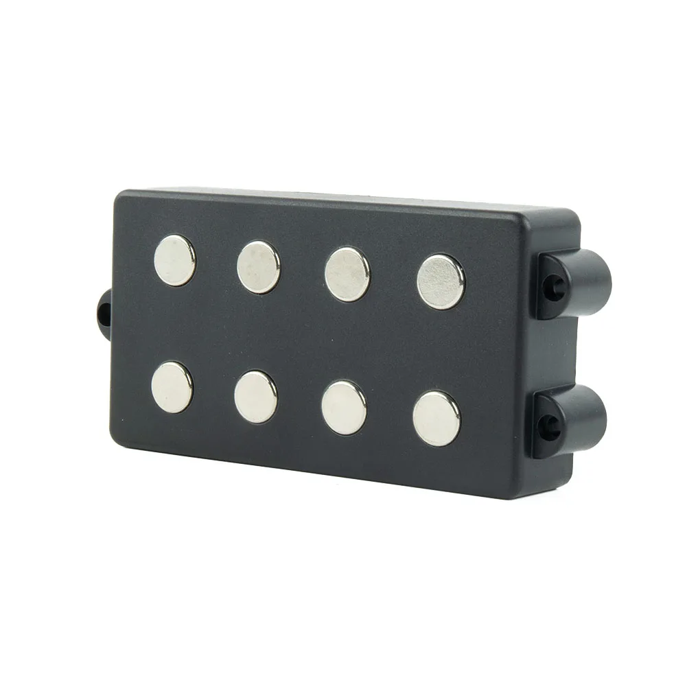 

4 String Bass Pickup Humbucker 10.5K/5.3K 102x49mm 54MM Neck 57MM Bridge Black Ceramic Open Style Plastic+Metal
