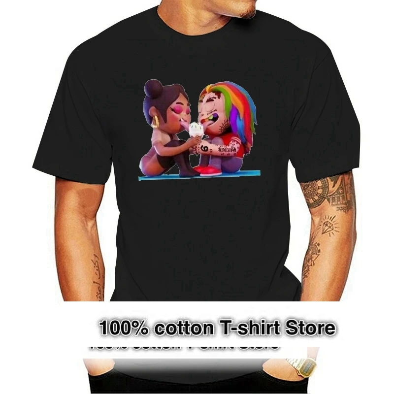 

Белая футболка Nicki Minaj и Tekashi 6Ix9Ine Fefe, Мужская футболка на заказ
