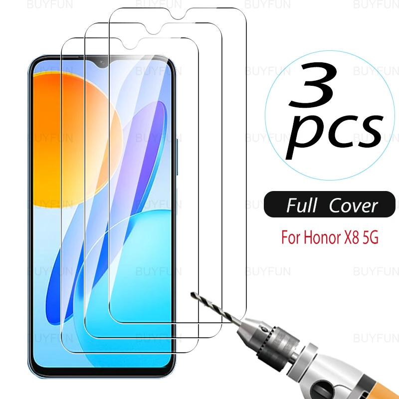 

Защитная пленка из закаленного стекла для Honor X8, 6,5 дюйма, 3 шт.