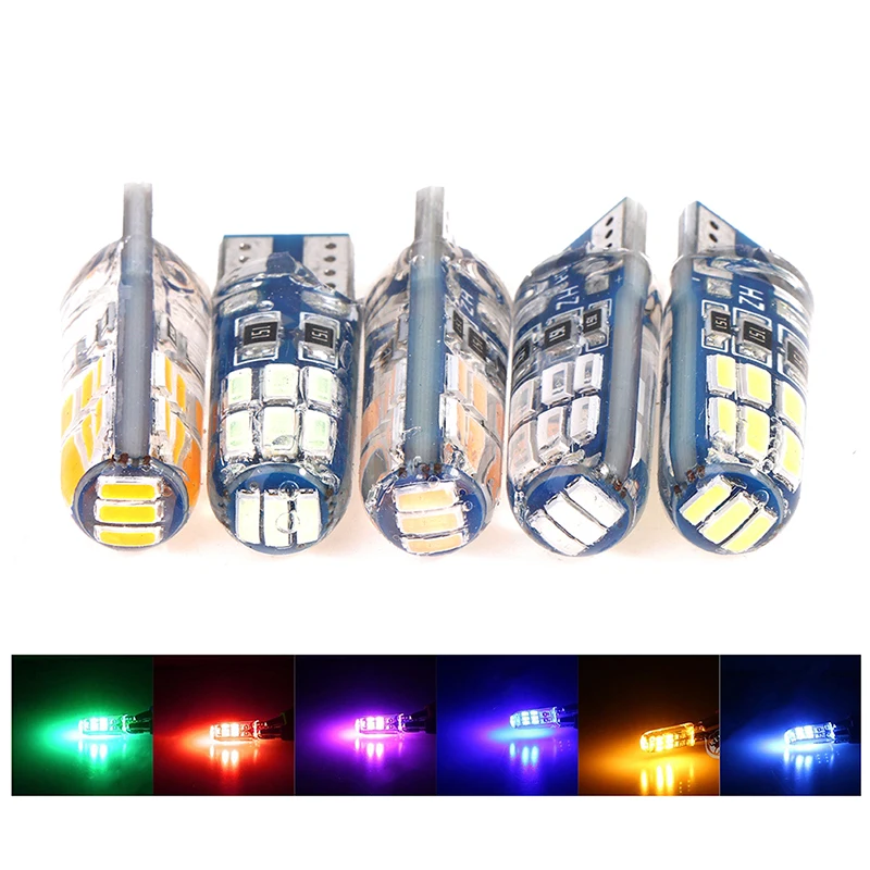 

2PCS T10 Strobe LED W5W T10 Silica Gel 15SMD Led Parking Bulb Car Width Lamp