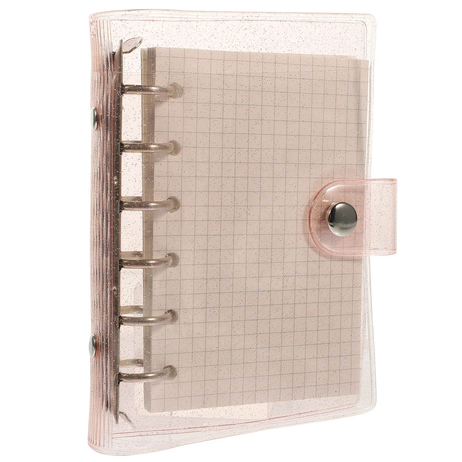 

Binder Notebook Mini Journal Spiral Leaf Loose Notepad Small Scrapbook Photo Grid Ring Writing Hardcoversmooth A6 Dot Lined