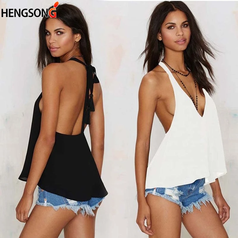

Summer Tank Tops Sleeveless Chiffon Shirt Perspective Women V Neck Loose Vest Casual Sleeveless Tops and Tanks
