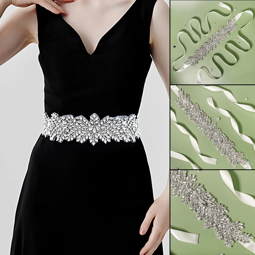 

Luxurious Bridal Dress Belt With Rhinestones Inlaid Girdle for Wedding Bride Jewelry Gift Dress accessories XIN-Shipping
