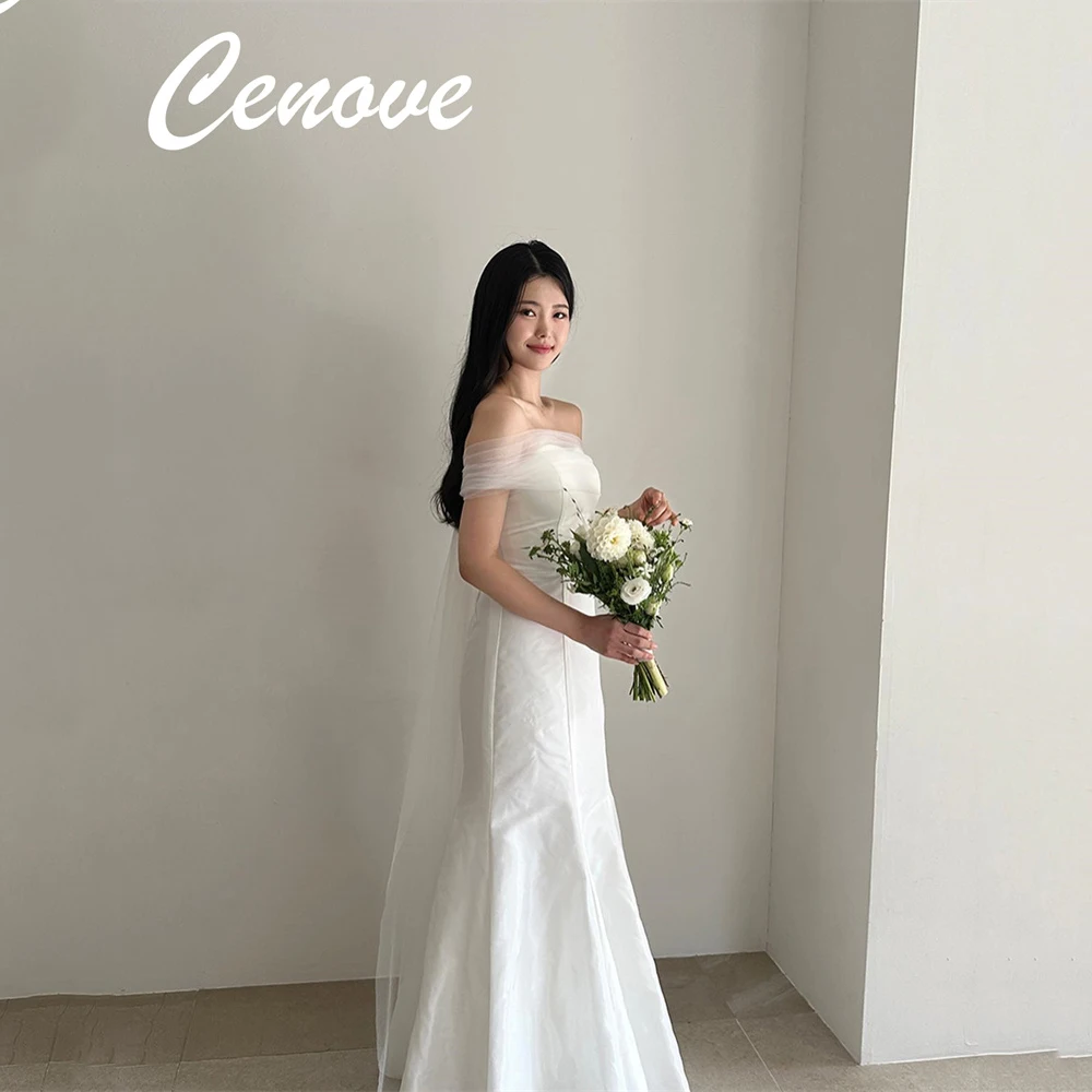 

Cenove A-Line Off The Shoulder Neckline Prom Dress Floor -Length With Short Sleeves Evening Summer Party Dress For Women2023