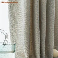 american retro curtains for living dining room bedroom diamond geometry high precision jacquard light luxury modern curtains