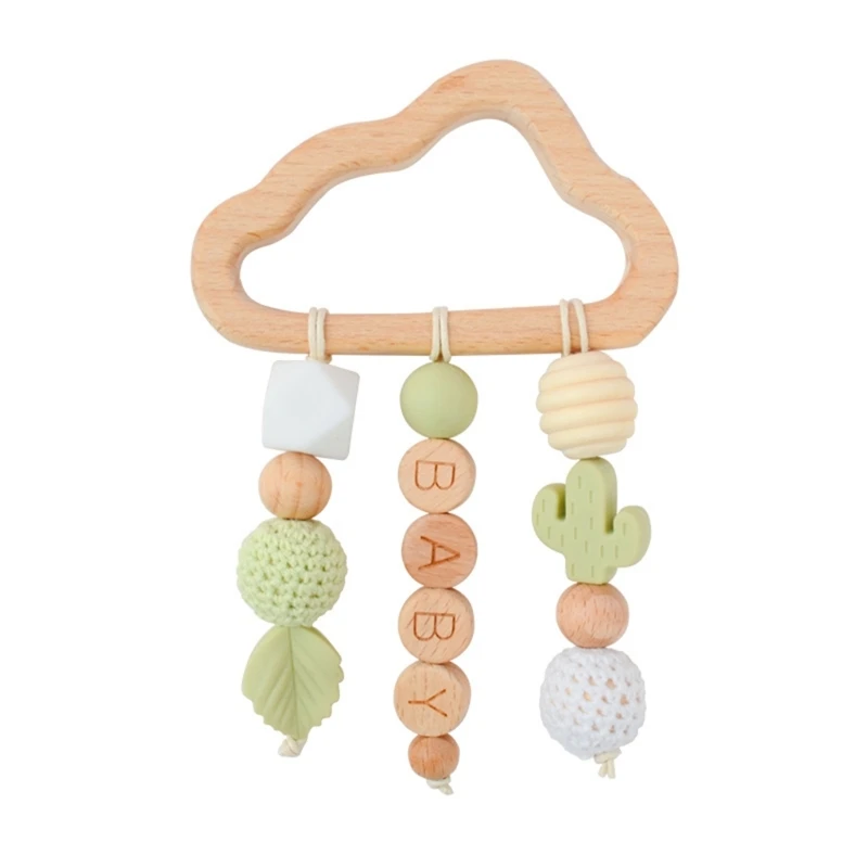 

Baby Teething Toy Silicone & Wood Teether for Infants Babies & Toddlers