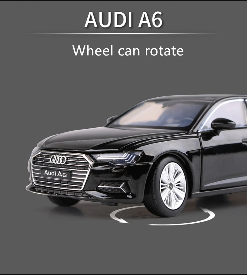 Модель автомобиля AUDI A6 1:32 из сплава литая и Игрушечная модель металла