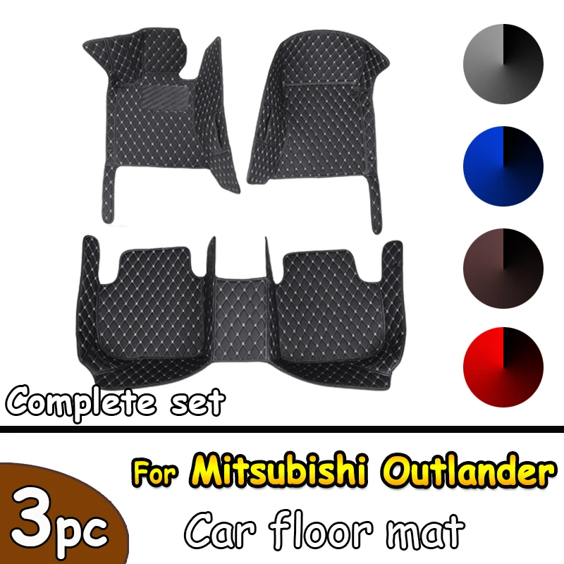 

Custom Made Leather Car Floor Mats For Mitsubishi Outlander 2013 2014 2015 2016 5 Seater Carpets Rugs Foot Pads Accessories