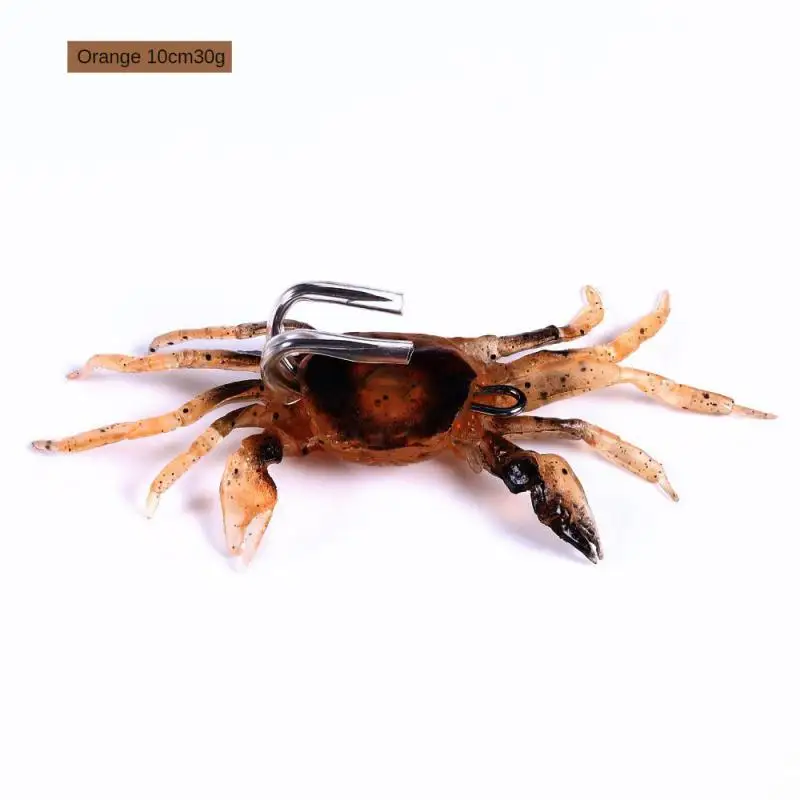 

19g 8cm Luya Fake Bait Double Hook Crab Soft Bait Goods For Fishing Anti-hanging Bottom Fishing Lures Fishing Accessories