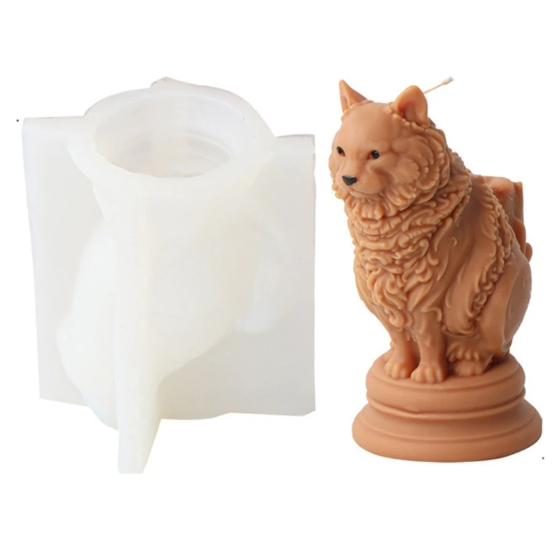 

Soap Molds Candle Moulds Standing Cat Shaped Silicone Crafts Mould Silicone Material Perfect Gift for Hand-Making Lover