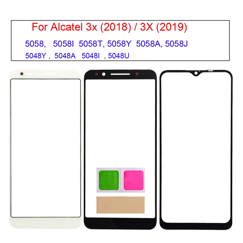 Панель сенсорного ЖК-экрана для Alcatel 3X 2019 5048Y 5048A, панель переднего стекла для Alcatel 3X 2018 5058 5058T