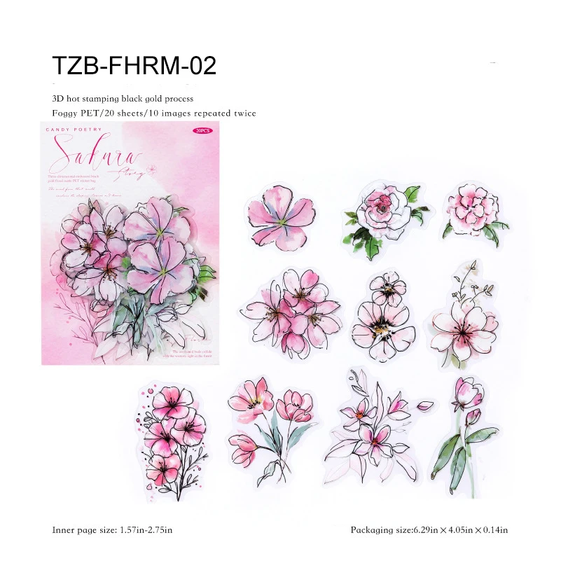 

Jianwu стикер цветочный пейзаж