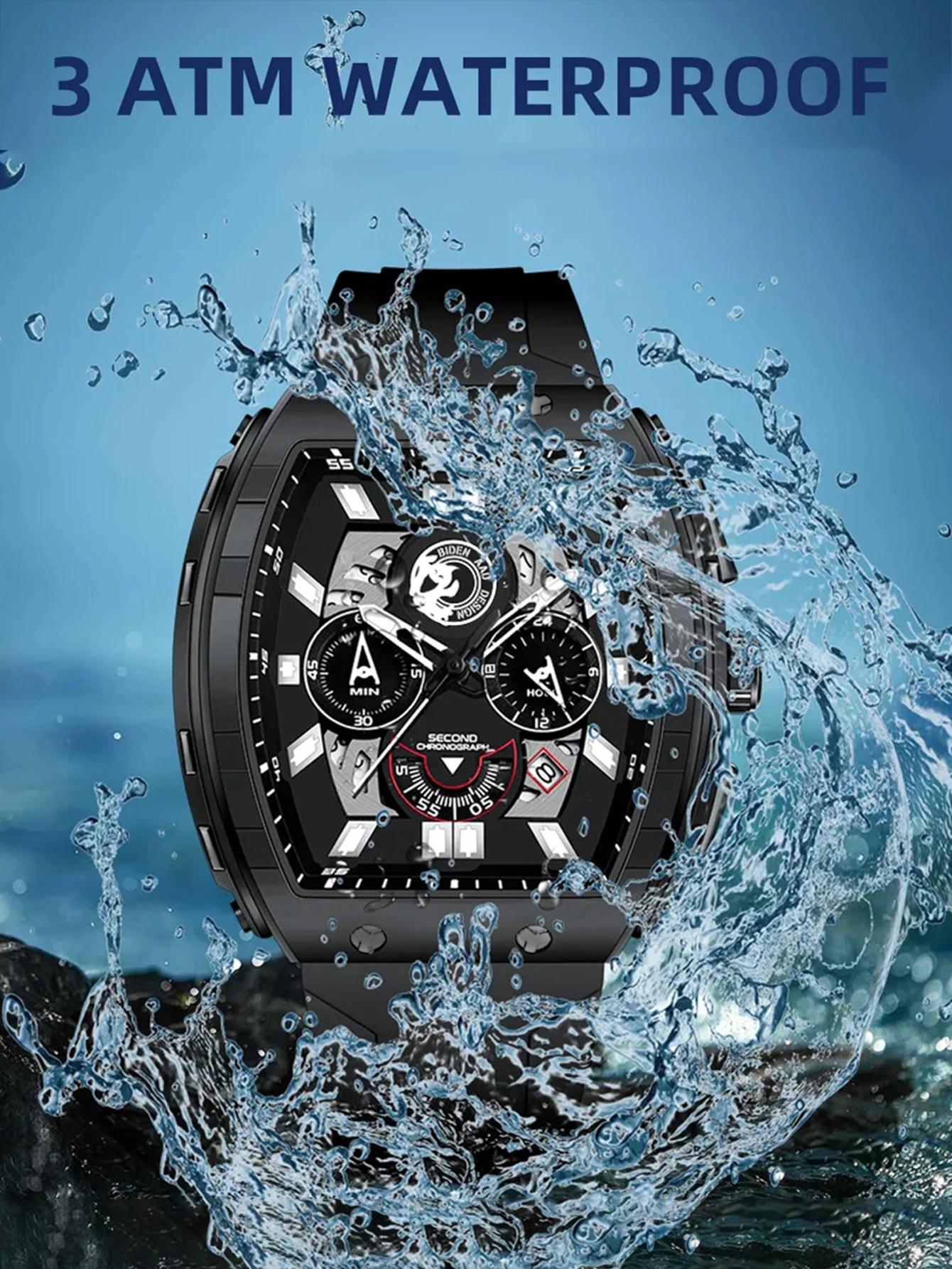 Мужские кварцевые наручные часы BIDEN цвет в ассортименте