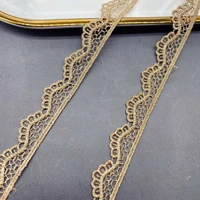 10 yds gold braided bobbin lace trims vintage cosplay costumes appliqued sewing apparel ribbon 1 8cm lace fabric