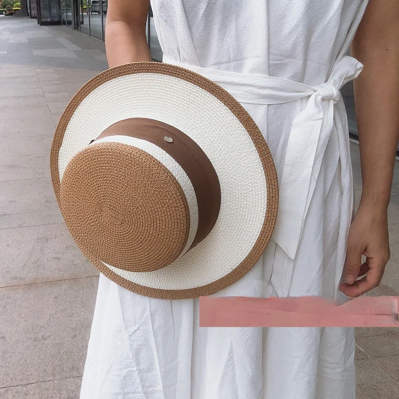 Шляпа с плоским верхом в британском стиле шляпа от солнца маленькими полями