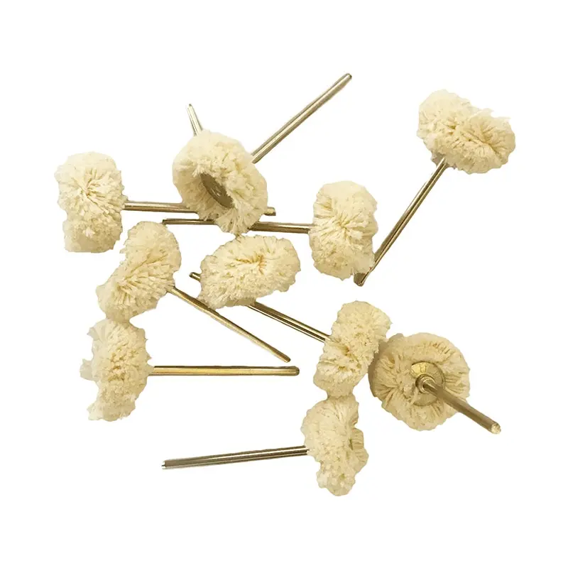 

10pcs Dental Teeth Polisher Wool Cotton Material Polishing Wheel Prophy Brush Polishers for low speed straight handpiece 2.35mm