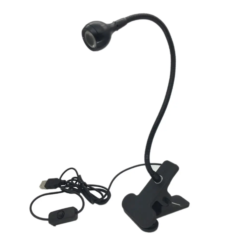 

Eyes Protection LED Desk Light Clamp Lamp Flexible LED Book Reading USB Clip On for Bedroom Silver White Light