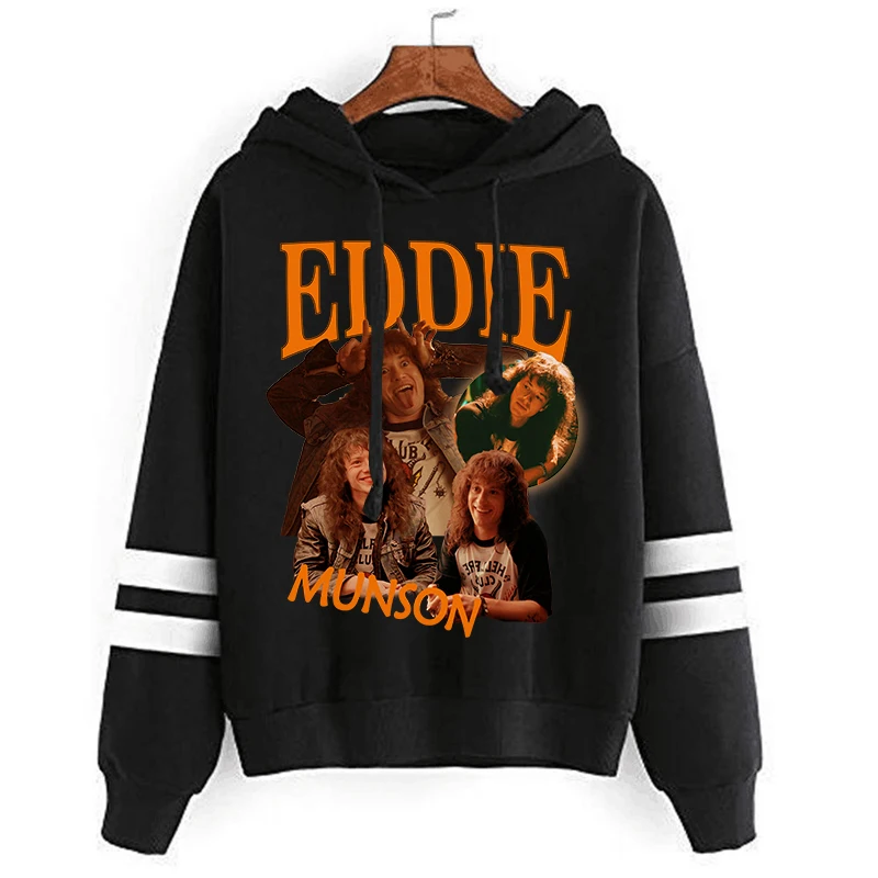 

Худи с графическим принтом Эдди мунсон, классический Женский свитшот, винтажная Повседневная Уличная одежда унисекс, сезон 4, худи с графиче...