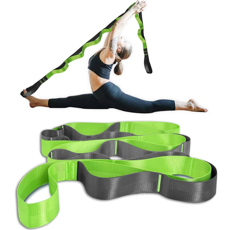 

Yoga Strap Stretch Straps 12-segment Yoga Belt For Physical Therapy Pilates Dance Gymnastics Stretching Fitness Band Non-Elastic