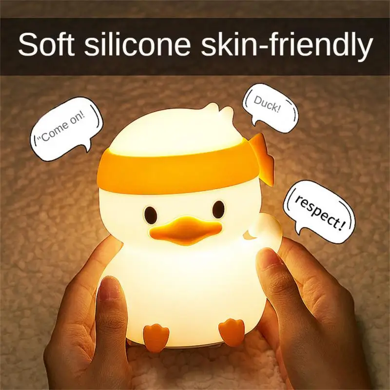 

Night Light Silica Gel Soft Charging Mode Decorate Creativity One Key Adjustment Pat Light Silky Bedroom Button Mini Exquisite