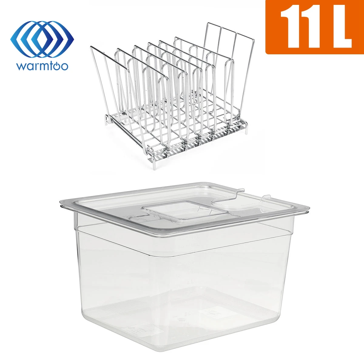 

Стеллаж Sous Vide из нержавеющей стали и 11 л контейнеры Sous Vide, наборы Съемных Разделителей, сепаратор для погружных циркуляторов