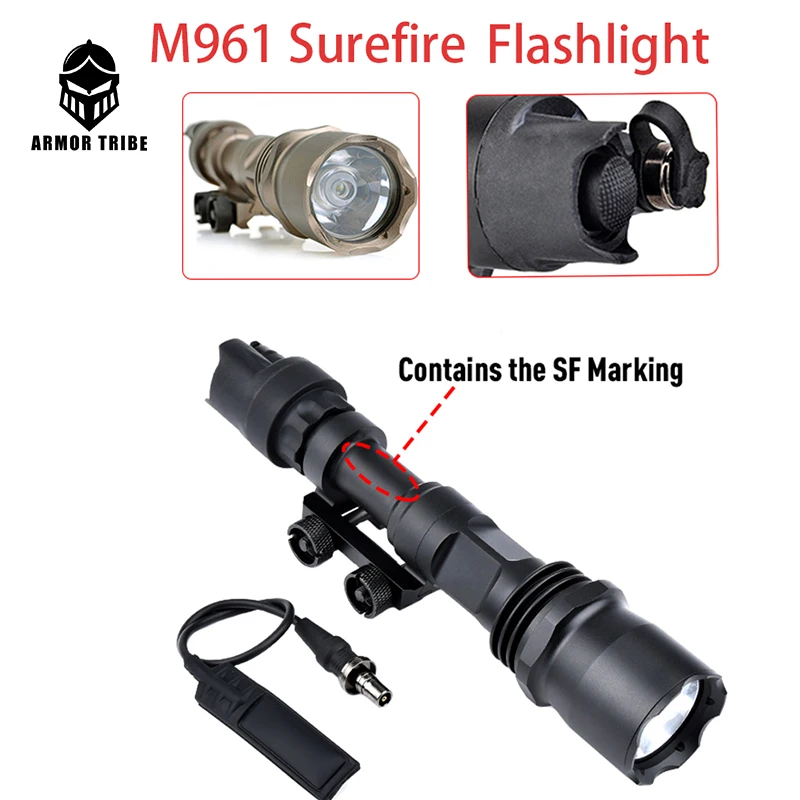 Tactical Surefir M961 light Spotting Scope Rifle Lantern Airsoft Arma Pressure Hunting Lampe Softair WADSN Gun Wapen Flashlight 