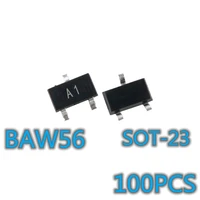 100pcs baw56 sot 23 a1 a1t sot23 smd transistor new original