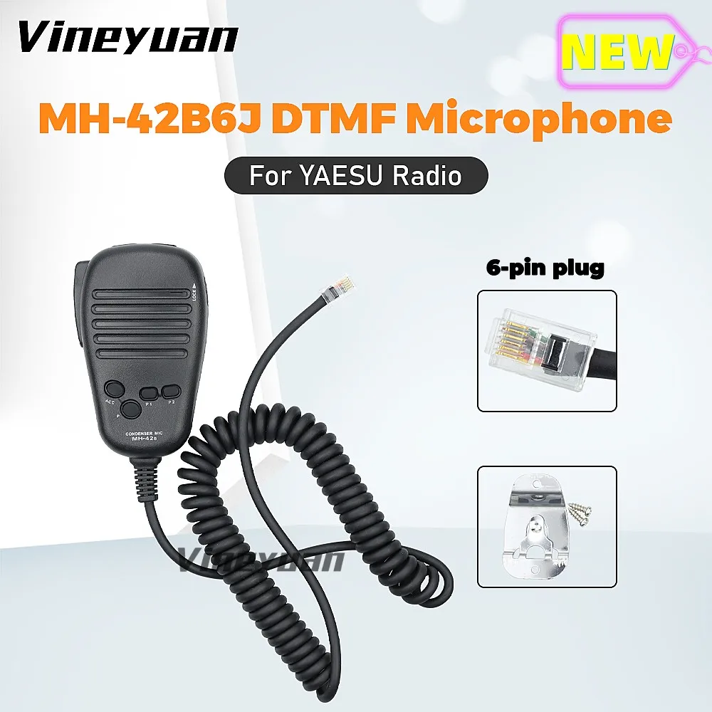 Ручной микрофон для динамика, микрофон PTT 6 pin для YAESU FT-7800R/7800E/7800/8800R/8800E/8800/8900R/8900E/8900/2800M/1900R HM радиостанции