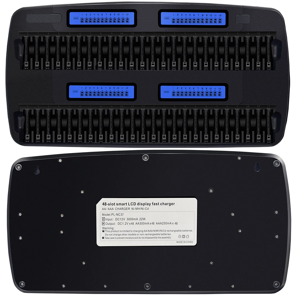 

8-48 Slots 1.2V AA AAA battery charger LCD display smart fast charger for 1.2V AA AAA Ni-MH Ni-CD rechargeable batteries