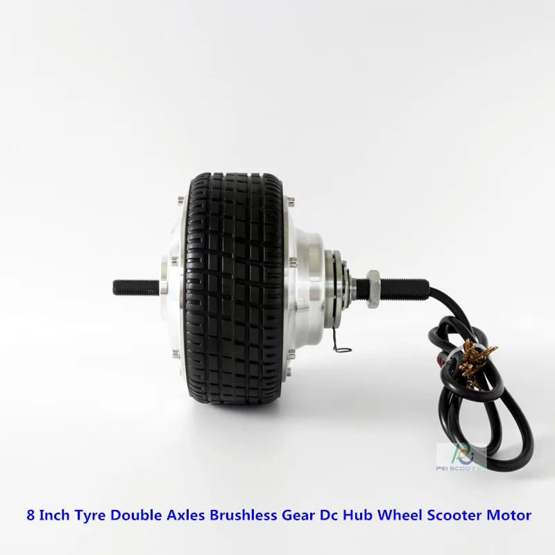 

8 Inch Tyre Double Axles Brushless Gear Dc Hub Wheel Scooter Motor phub-88k