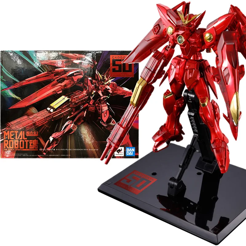 В наличии оригинальные BANDAI METAL ROBOT XXXG-00W0 WING GUNDAM ZERO CHOGOKIN 50th эксклюзивная коллекция 14