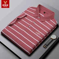 mens 2022 tenis polo for men summer thin section new spot striped short sleeved business fashion fit male polo shirt polo homme